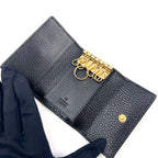 Gucci GG Marmont Petit Leather Black Beige Key Case Gold Key Holder — view 3
