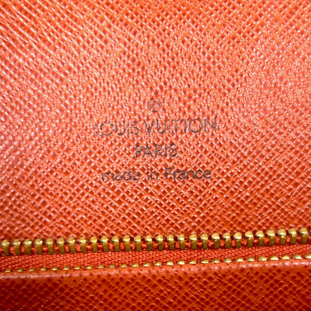 Louis Vuitton Tribeca Carre Damier Ebene Leather Brown Shoulder Bag Gold — view 4