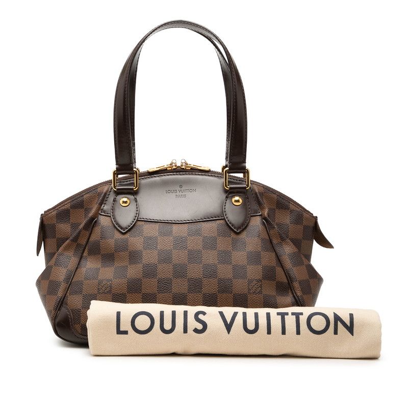 Louis Vuitton Damier Verona PM Handbag Brown Leather — view 7