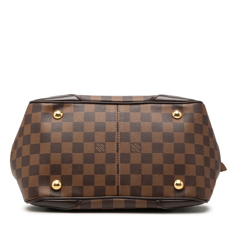 Louis Vuitton Damier Verona PM Handbag Brown Leather — view 3