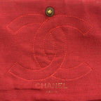 Chanel Quilted 24 Double Flap Chain Shoulder Bag Jersey Black Gold — view 6