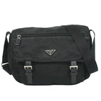 Prada Nylon Shoulder Bag Pochette Black