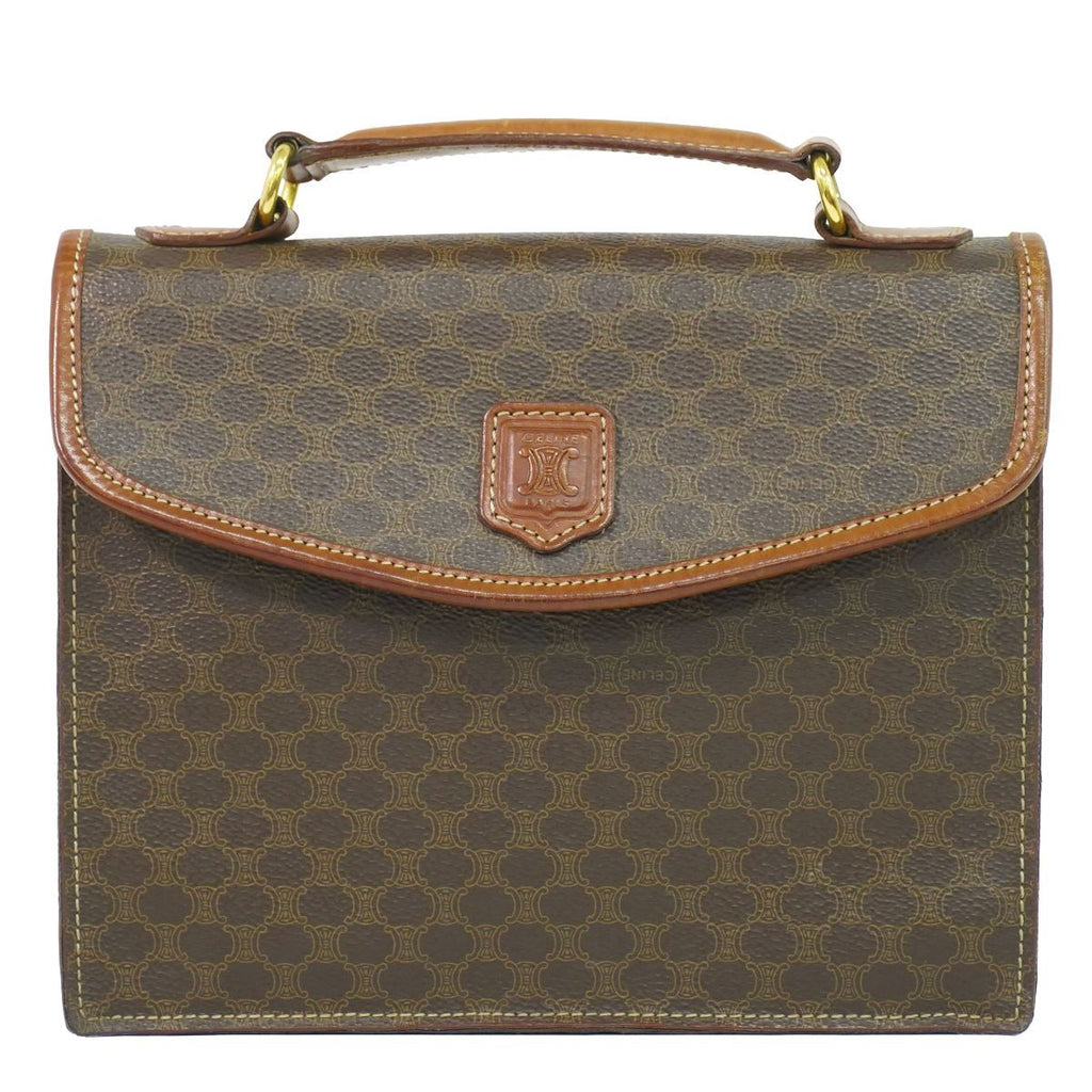 Celine Macadam Handbag Brown