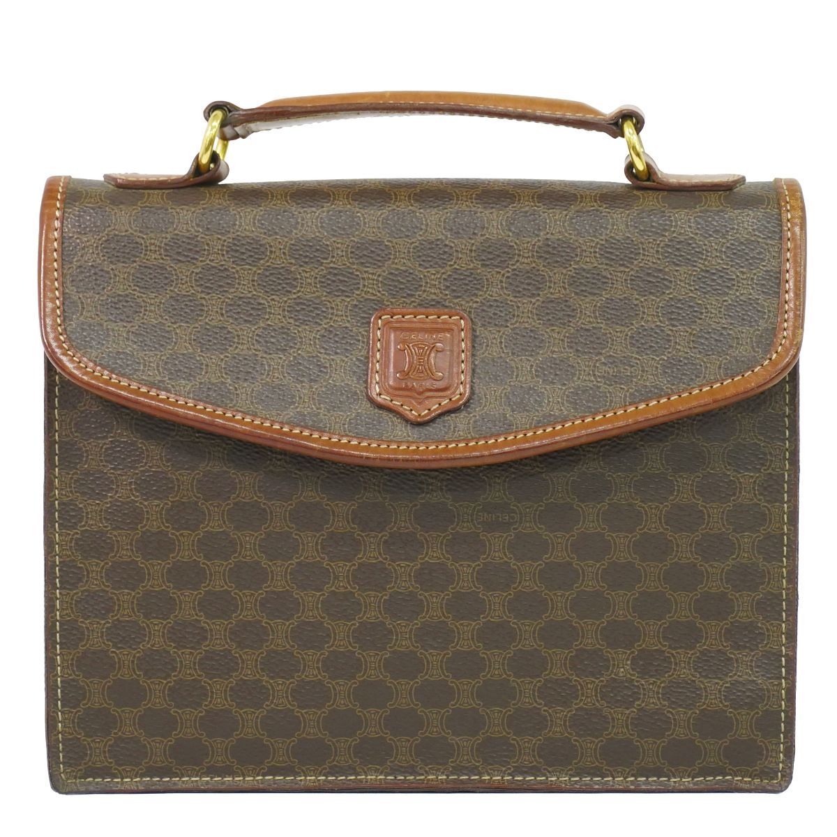 Celine Macadam Handbag Brown