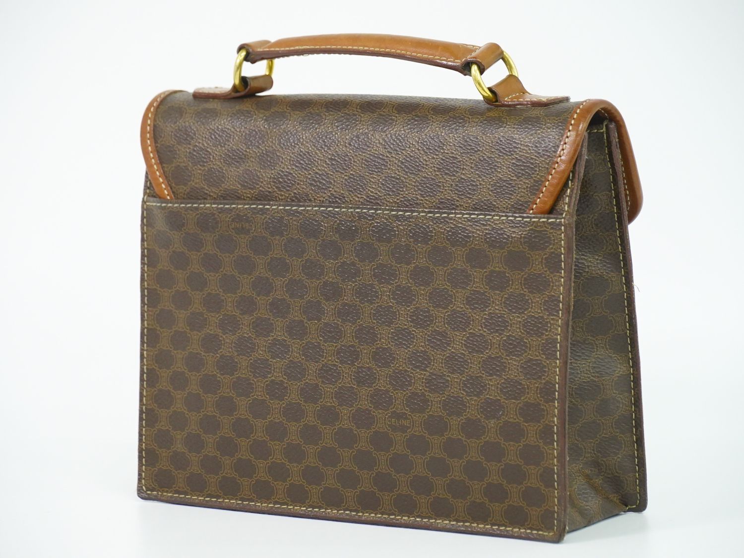 Celine Macadam Handbag Brown — view 2
