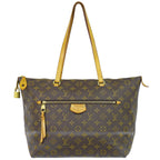 Louis Vuitton LV Jena MM Monogram Tote Shoulder Bag Brown Iena