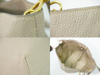 Prada Leather 2-Way Shoulder Bag Tote Light Gray — view 7