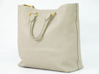 Prada Leather 2-Way Shoulder Bag Tote Light Gray — view 2