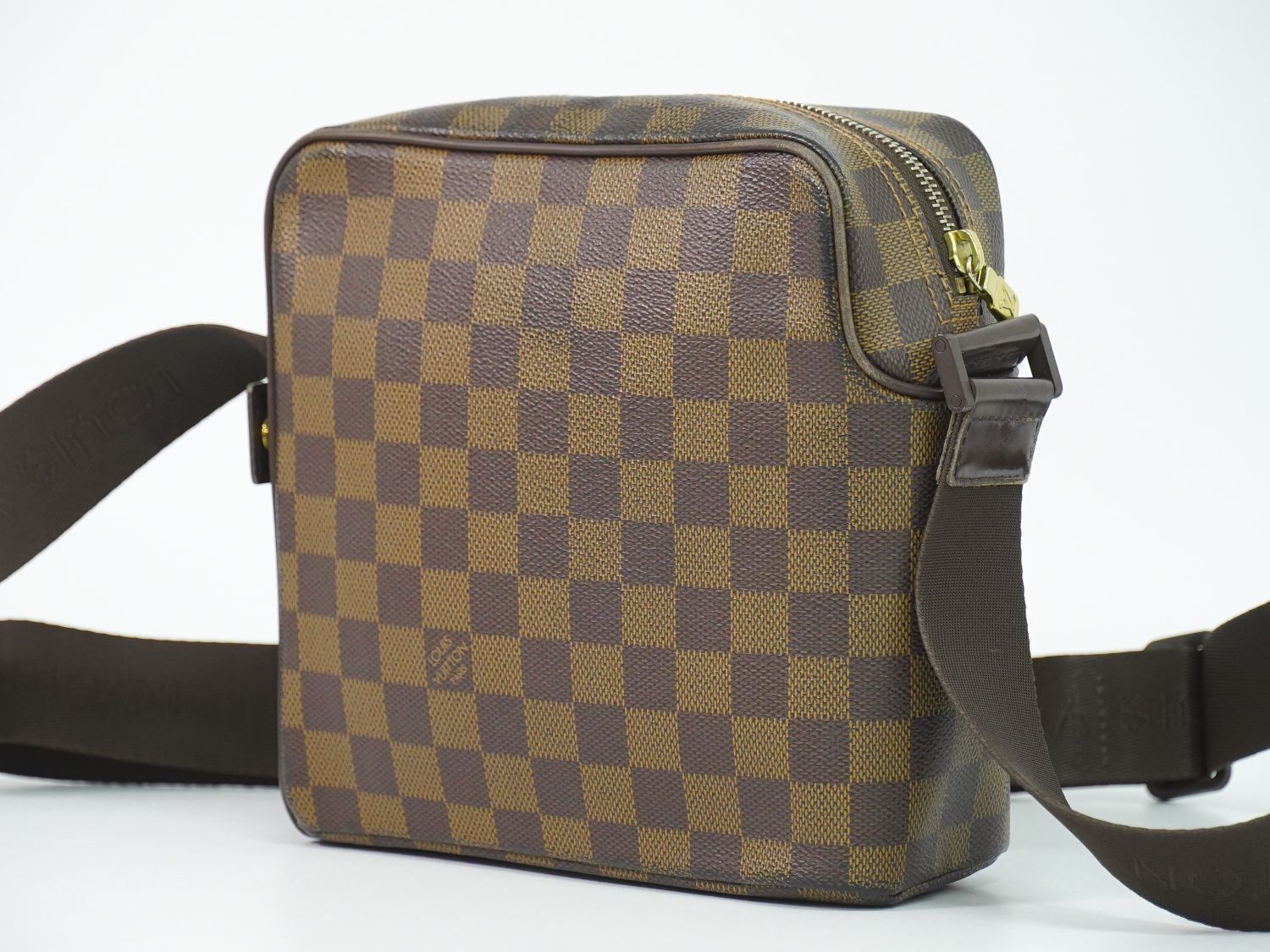Louis Vuitton LV Olaf PM Damier Ebene Shoulder Bag Pochette Brown Olav — view 2