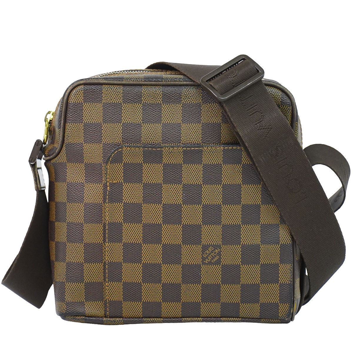 Louis Vuitton LV Olaf PM Damier Ebene Shoulder Bag Pochette Brown Olav