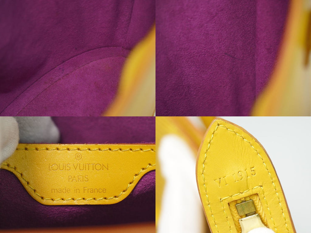 Louis Vuitton LV Saint Jacques Epi Leather Handbag Yellow — view 9