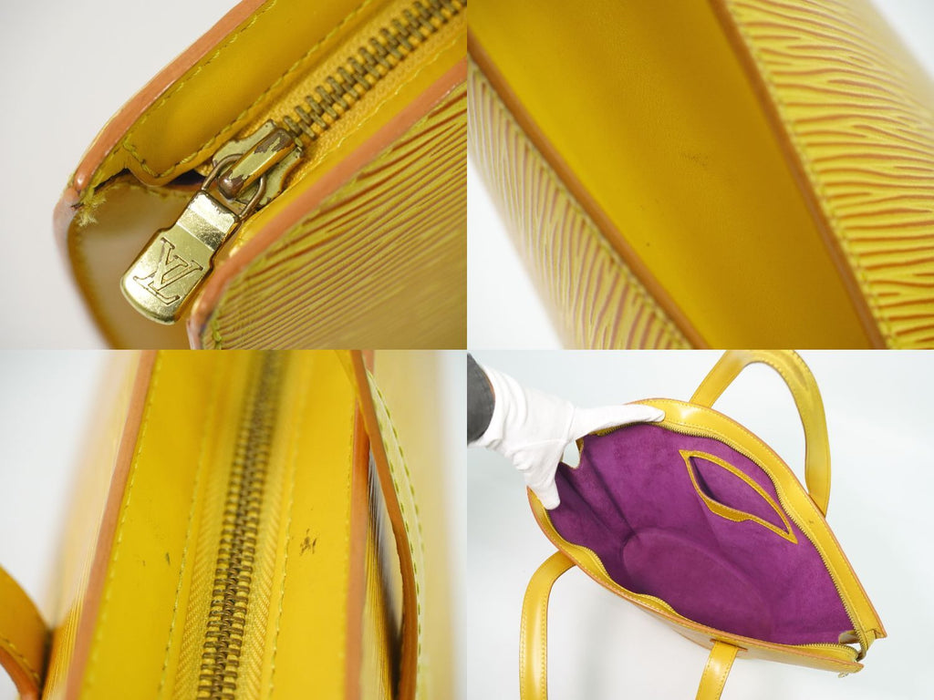 Louis Vuitton LV Saint Jacques Epi Leather Handbag Yellow — view 8