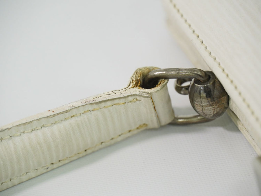 Fendi Logo Handbag Leather White — view 5