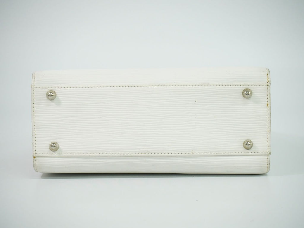 Fendi Logo Handbag Leather White — view 3