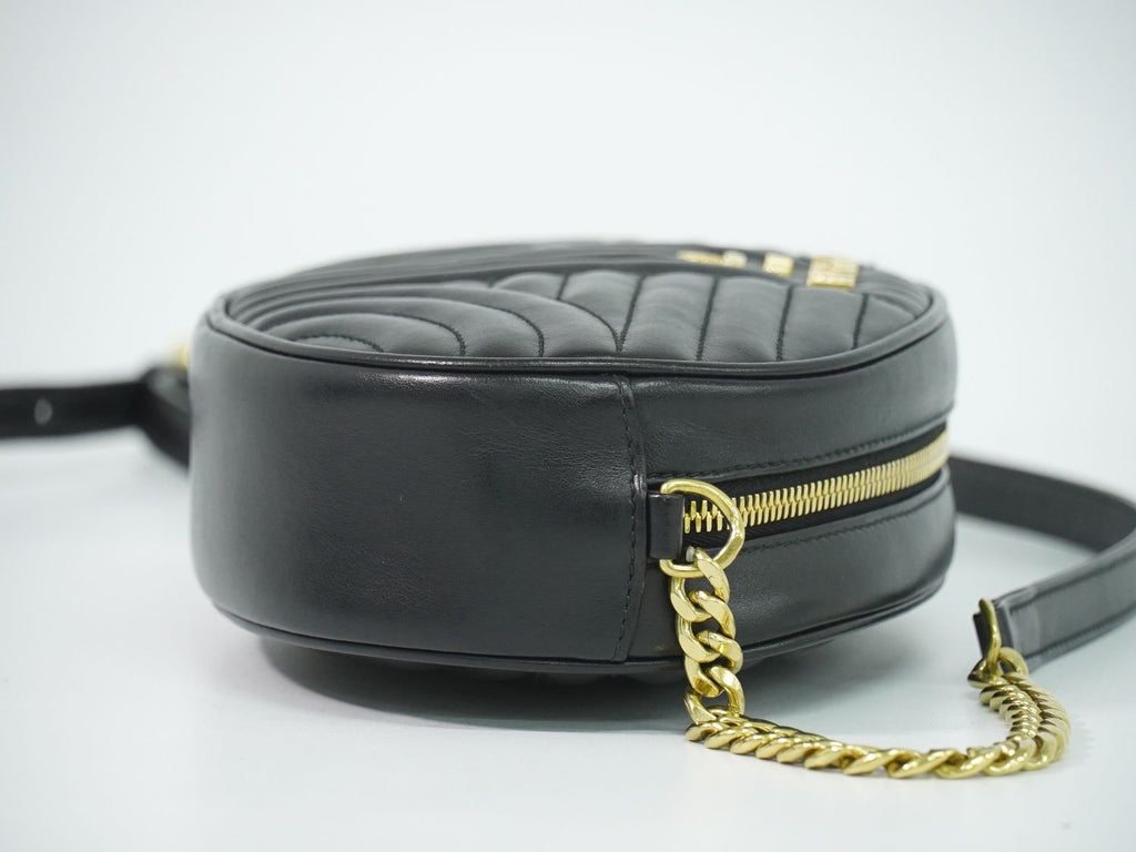 Prada Diagram Chain Shoulder Bag Pochette Leather Black Diagramme — view 4