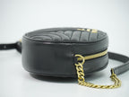 Prada Diagram Chain Shoulder Bag Pochette Leather Black Diagramme — view 4
