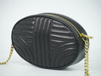 Prada Diagram Chain Shoulder Bag Pochette Leather Black Diagramme — view 2