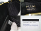 Prada Diagram Chain Shoulder Bag Pochette Leather Black Diagramme — view 9