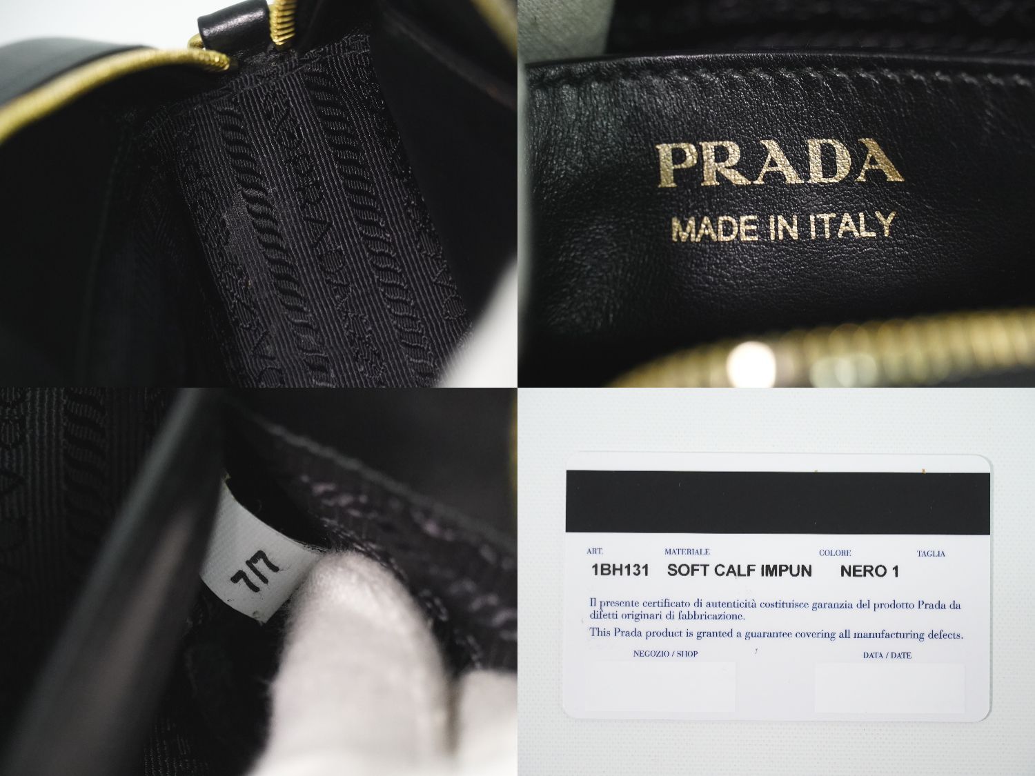Prada Diagram Chain Shoulder Bag Pochette Leather Black Diagramme — view 9