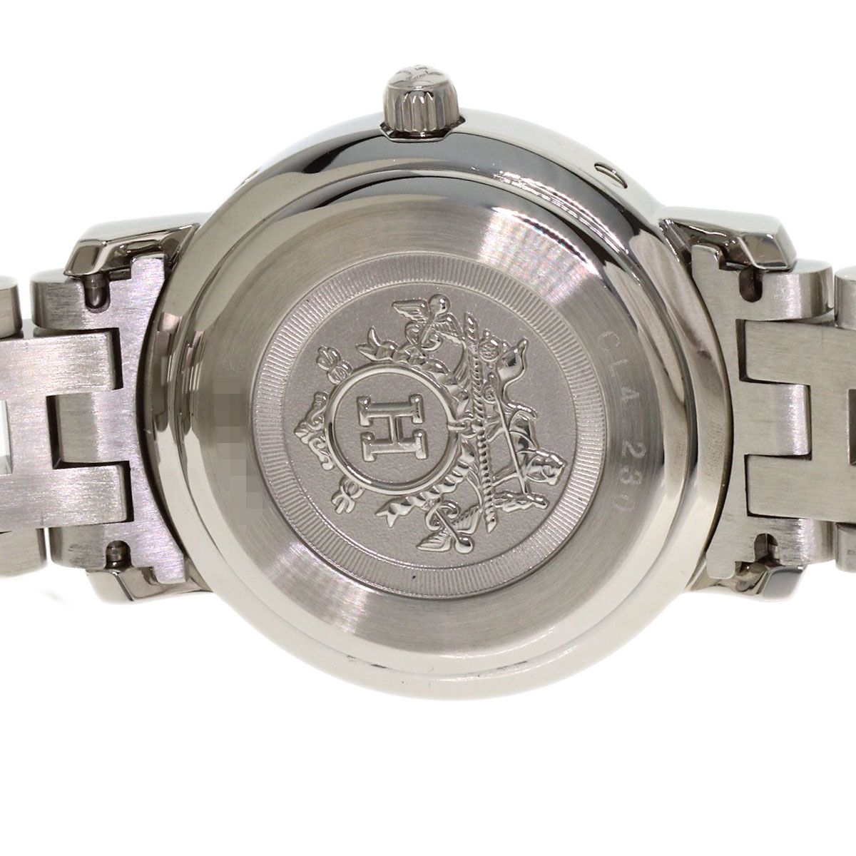 Hermes Clipper Cles Diamond Watch SS — view 6