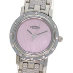 Hermes Clipper Cles Diamond Watch SS — view 3