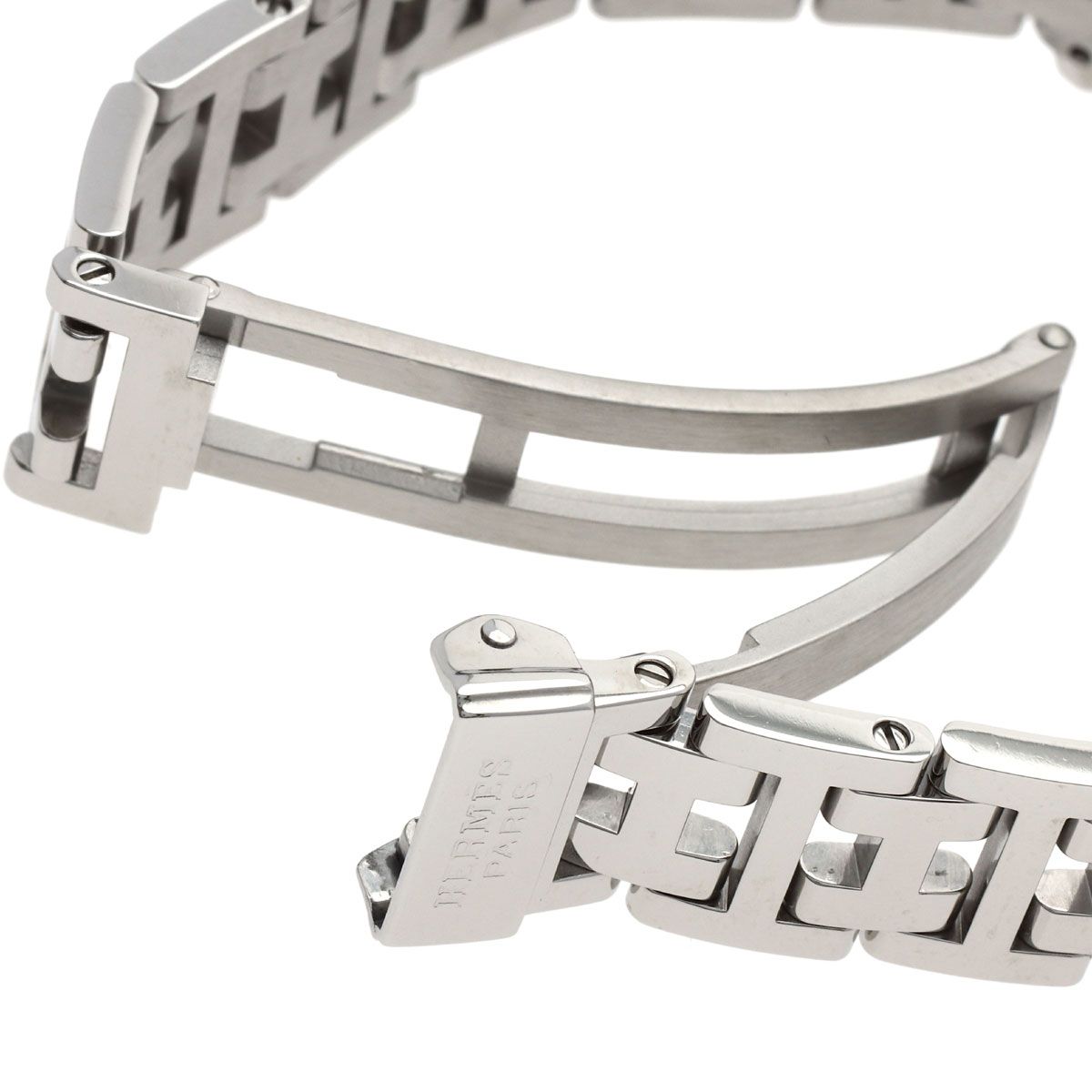 Hermes Clipper Cles Diamond Watch SS — view 7