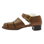 Hermes Leather Strap Sandals 37 Brown — view 2