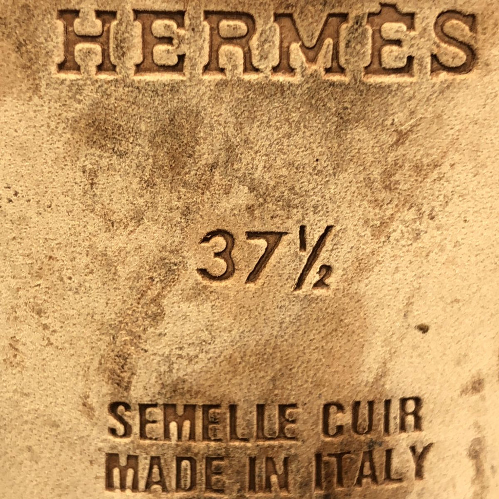 Hermes Leather Strap Sandals 37.5 Brown — view 6