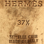 Hermes Leather Strap Sandals 37.5 Brown — view 6