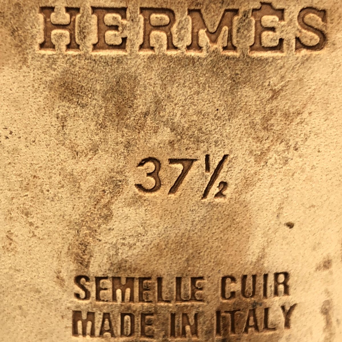 Hermes Leather Strap Sandals 37.5 Brown — view 6