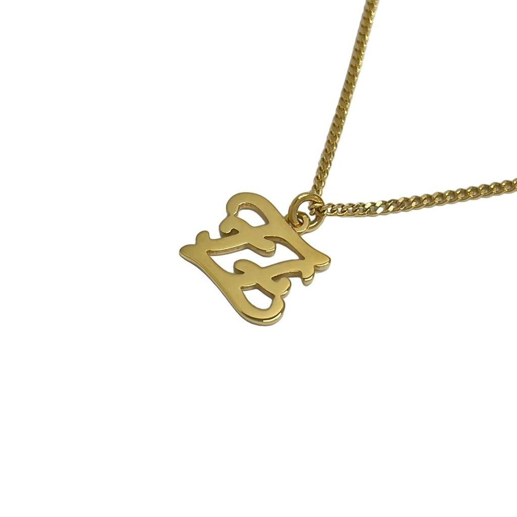 Fendi Necklace Calligraphy Gold