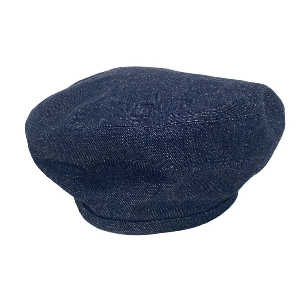 Hermes Hat 57 Navy Beret Denim Cotton — view 3