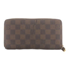 Louis Vuitton Damier Zippy Wallet Zip Around Coin Purse Brown