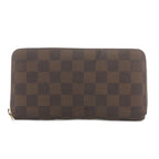 Louis Vuitton Damier Zippy Wallet Zip Around Coin Purse Brown — view 2