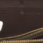 Louis Vuitton Damier Zippy Wallet Zip Around Coin Purse Brown — view 3