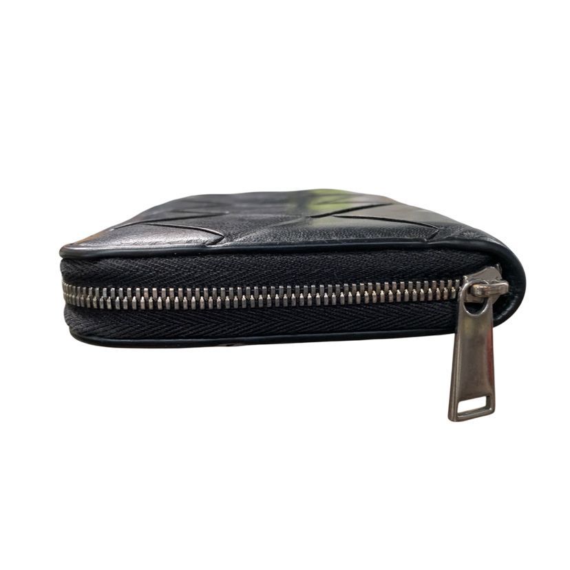Bottega Veneta Wallet Zip Around Inch Recciato Black — view 3