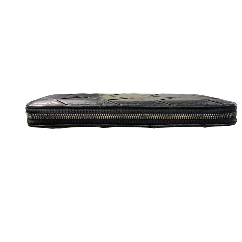 Bottega Veneta Wallet Zip Around Inch Recciato Black — view 8