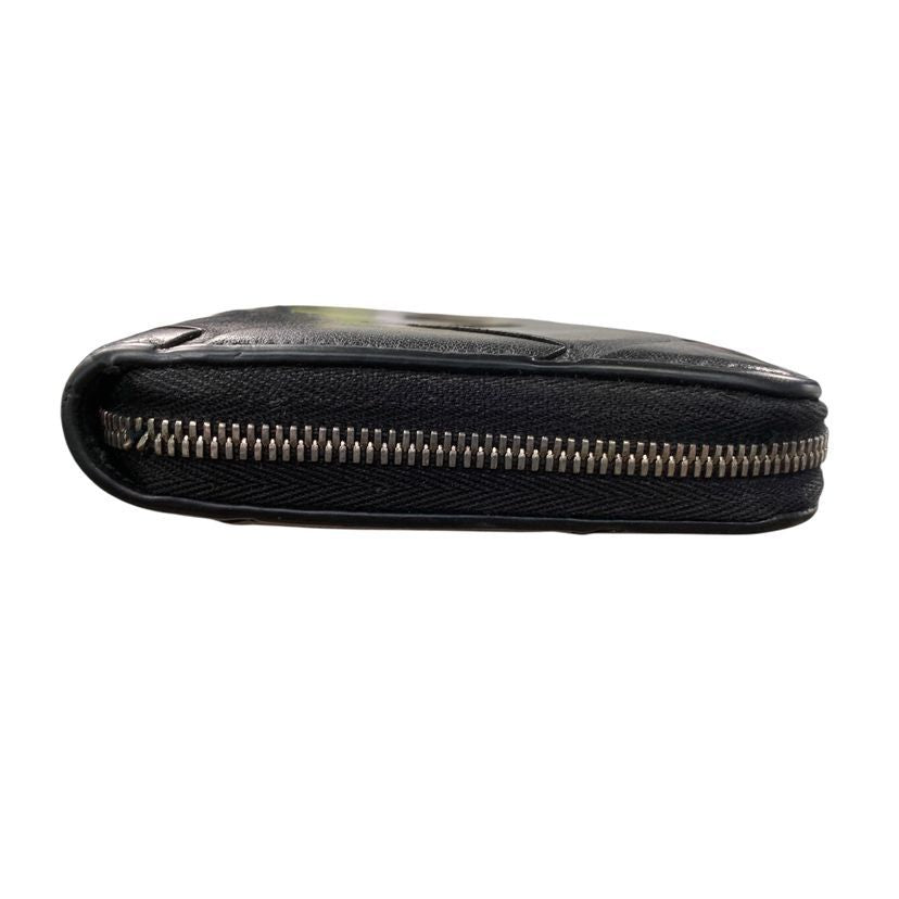 Bottega Veneta Wallet Zip Around Inch Recciato Black — view 7