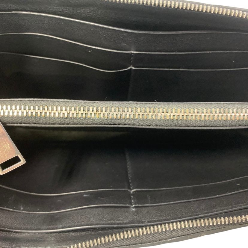 Bottega Veneta Wallet Zip Around Inch Recciato Black — view 9