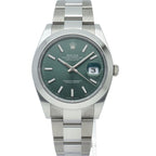 Rolex Datejust 41 Watch Oy Star Mint Green Box SS — view 2