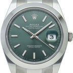 Rolex Datejust 41 Watch Oy Star Mint Green Box SS