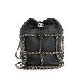Chanel Ten Bucket Bag Chain Lambskin Black Gold CC Logo