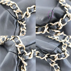 Chanel Ten Bucket Bag Chain Lambskin Black Gold CC Logo — view 4