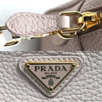 Prada Leather Mini Shoulder Bag Pink Beige — view 5