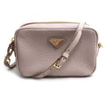 Prada Leather Mini Shoulder Bag Pink Beige