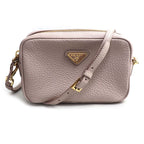 Prada Leather Mini Shoulder Bag Pink Beige