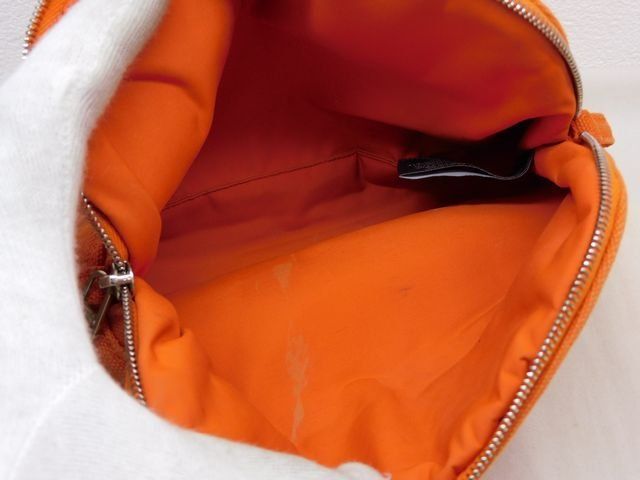 Hermes Bolide Pouch Mini 20 Orange Canvas Case — view 4