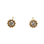 Dior 18k Yellow Gold Mimirose Earrings Diamond Set Sold — view 3