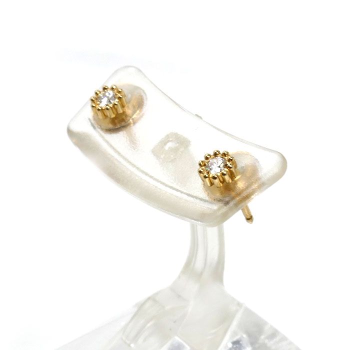 Dior 18k Yellow Gold Mimirose Earrings Diamond Set Sold — view 2
