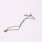 Louis Vuitton Pendentif Damier 925 Sterling Silver Necklace Brown Yellow — view 8